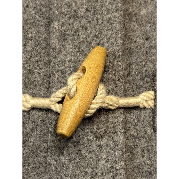 Size 14 Brooks Brothers Red Fleece Gray Toggle Coat Hooded Wool - Picture 4 of 16